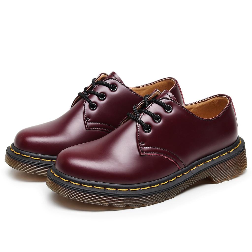 Low-top Small Leather Shoes Men's Genuine Leather British Style Large Size Short Boots Round Head Men's and Women's Casual Tooling Shoes
