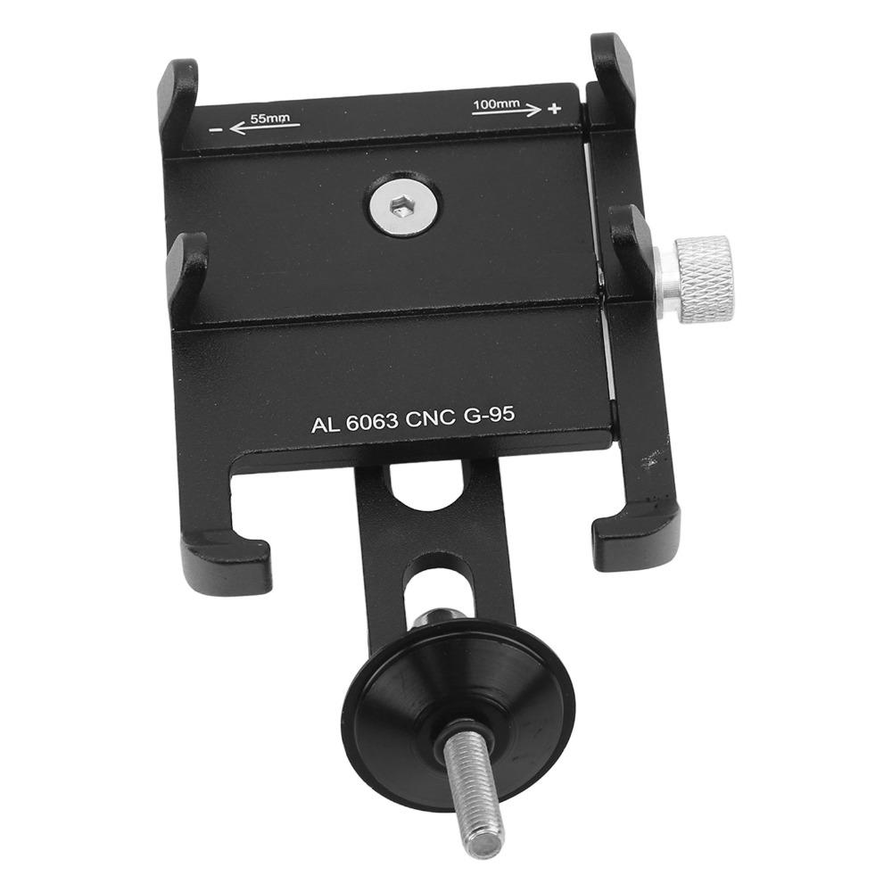 Black Handlebar Phone Holder Aluminum Alloy Stem Cap Center Phone Holder Long Distance Cycling