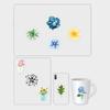 100Pcs Beautiful Flower Stickers Cute Cartoon Decal DIY Refrigerator Phone Suitcase Notebook Removable Stickers