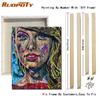 RUOPOTY Modern Women Painting By Numbers Kits For Adults Hand Painted Figure Picture Canvas Painting For Home Decoration 40x50cm