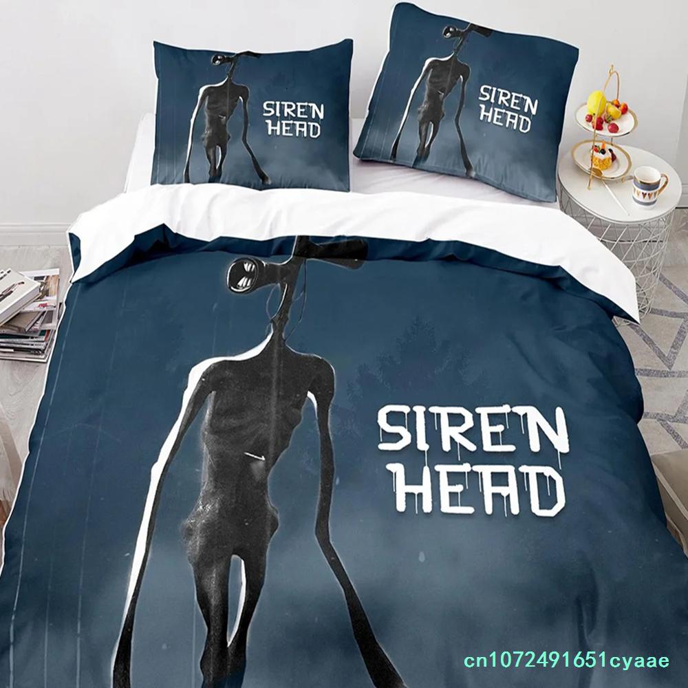 Ensemble de literie Siren Head Simple Twin Double Queen King Size Ensemble de lit Siren Head Aldult Garçons Chambre Housse de couette Ensembles Impression 3D 200x200 EU single(135x200cm)
