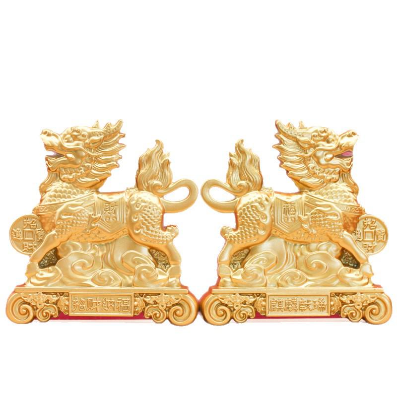 Fucai Qilin Metal Ornament: Fortune-Attracting Home Decor Gift Craft