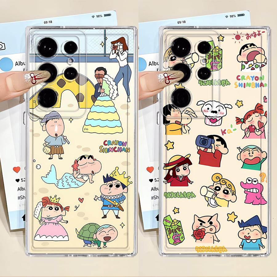 Süße Buntstifte Shinchans Handyhülle Case für Samsung Galaxy S20 Plus S26 S25 Edge S21 S23 Ultra S22 FE S24 Note 20 Ultra 10