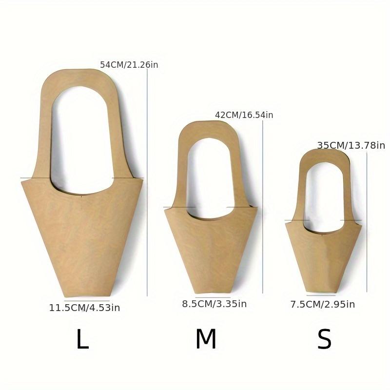 Brown Kraft Paper Flower Gift Bags with Handles | Bouquet Wrapping for Home Decor, Weddings, and Special Occasions
