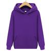 Unisex Solid Color Thick Hooded Sweatshirt with Plus Velvet for Autumn and Winter