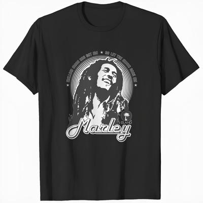 Bob Marley One Love Koszulka Unisex z Okrągłym Dekoltem, Koszulka Reggae, Koszulka na Prezent Dla Fana