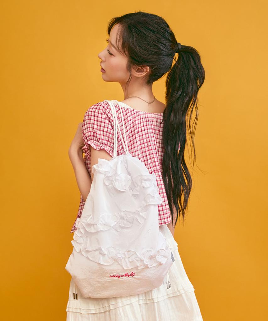 Wacky Willy Women'S Frill Gym Sack White