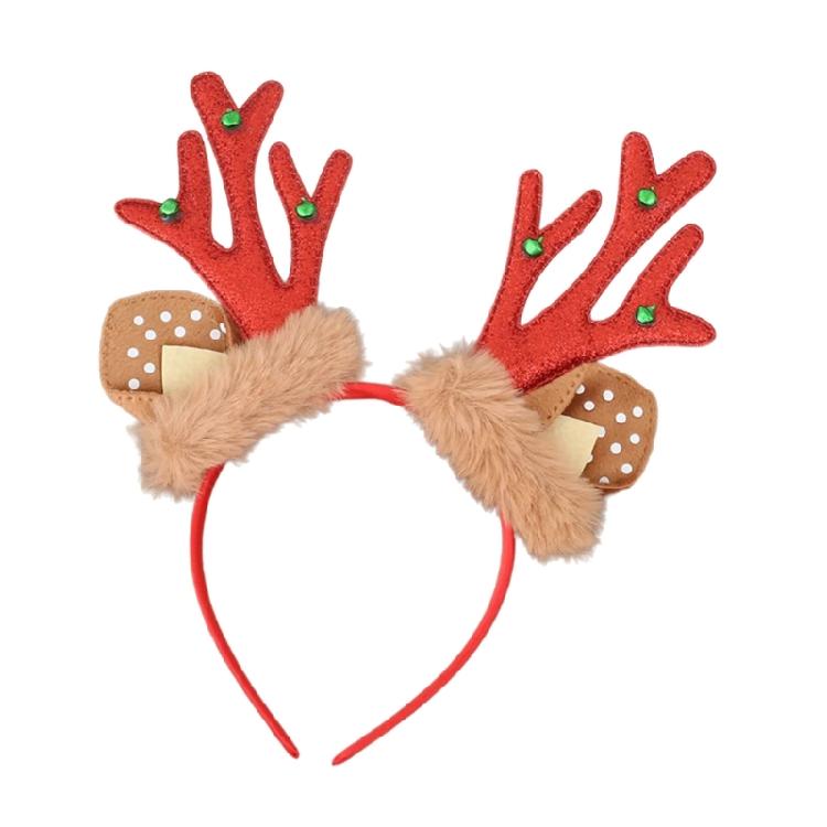 Festival Hirschgeweih Haarschmuck Sicherer Kunststoffrahmen Und Samtbezug Klingelnde Glöckchen Für Weihnachtsaktivität