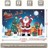 Vibrant Santa Claus Sleigh Winter Wonderland Christmas Party Backdrop, Polyester Banner for Photo Background & Decor