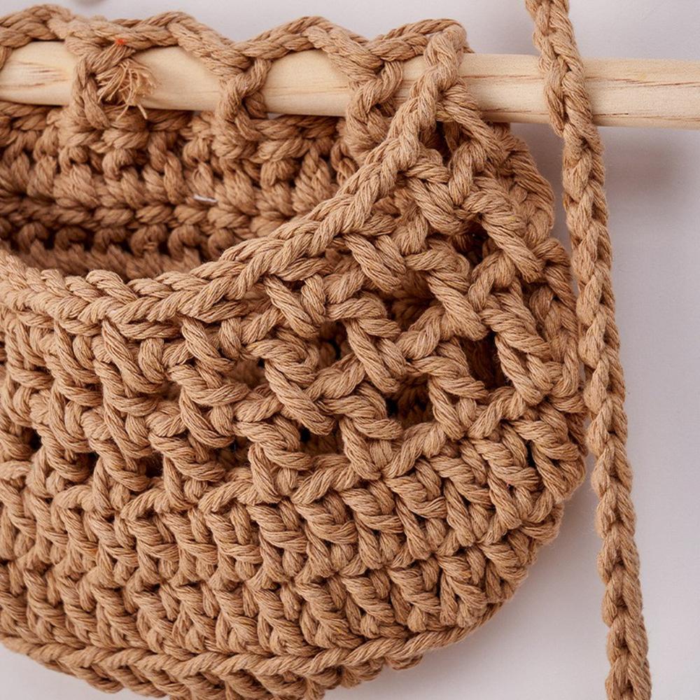 Bohemian 3 Tier Cotton Linen Storage Baskets Wall Hanging Sundries Organizer