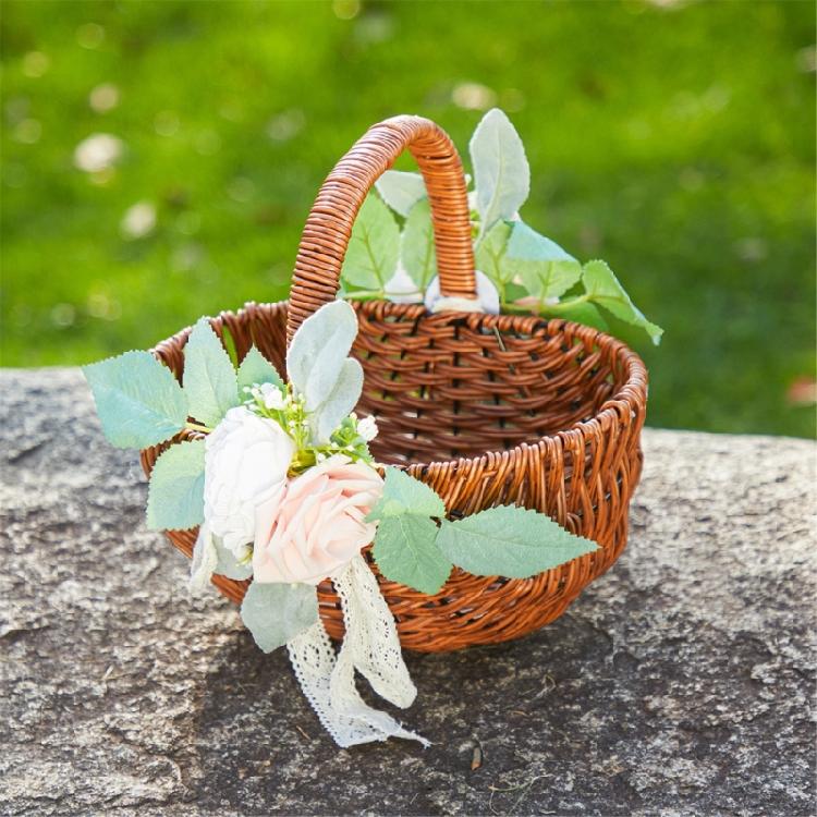 Handwoven Rattan Storage Basket Practical and Easy To Clean Basket for Organization Delicate Woven Container