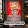 Wandbehang Benfica FC Druck Benutzerdefinierter Name Text Wandbehang Heimdekoration