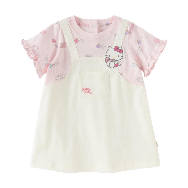 DAVE & BELLA Hello Kitty Collaboration Girls' Faux Two-Piece Dress