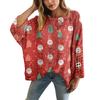 XY-LK01-Pullover hollow blouse 3D printed sweater spring and summer new
