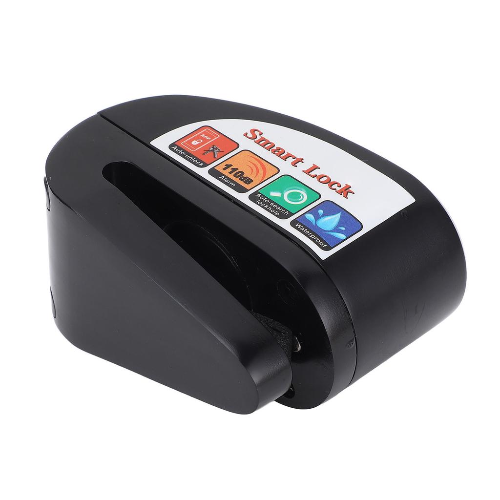 Trava de Disco para Motocicleta Bluetooth à Prova de Chuva Alarme de Alto Decibéis Trava de Disco de Roda de Segurança Inteligente para Motocicleta
