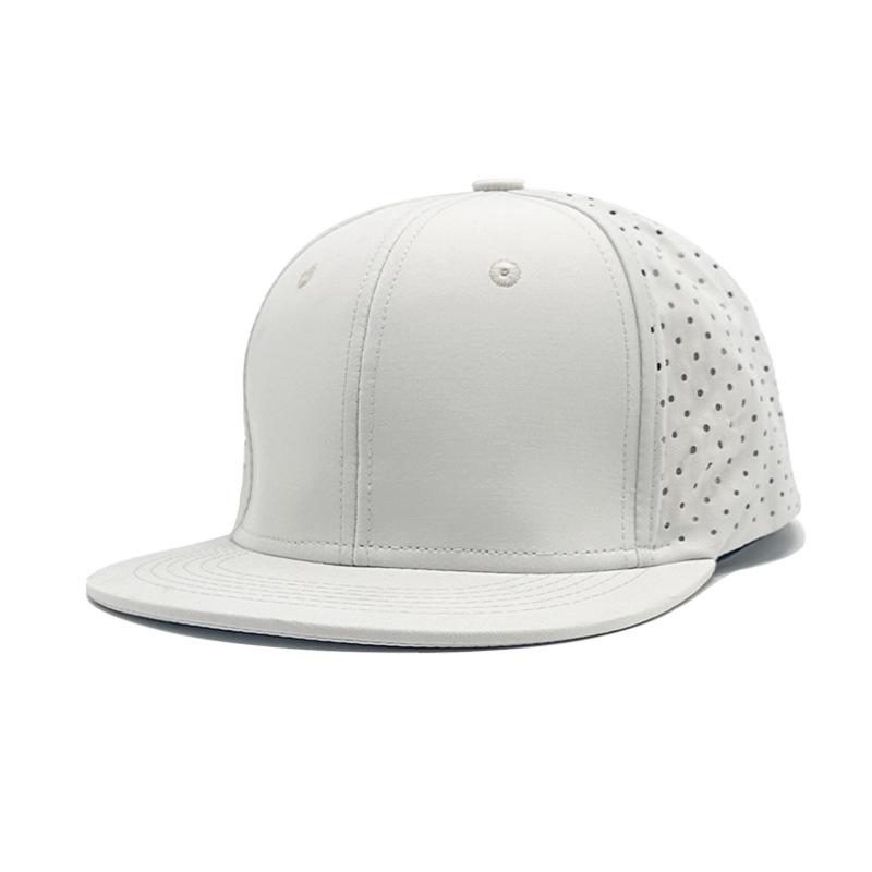 Hip Hop Full Seal Hat Summer Outdoor Visor Stretch Solid Color Cap Mesh Breathable Flat Brim Hat