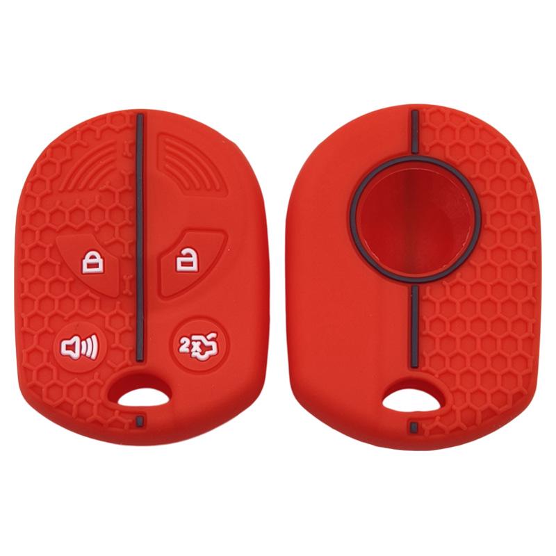 

Soft Silicone Case for Ford Lincoln Mazda 4-Button Remote Key червоний