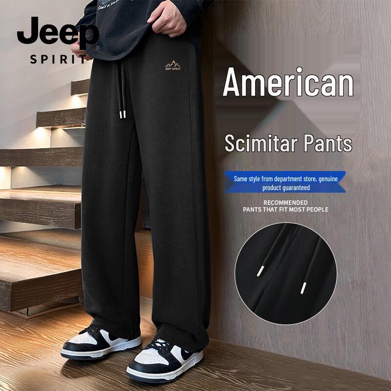 JEEP SPIRIT Men s Street Style Straight Leg Casual Pants 4XL