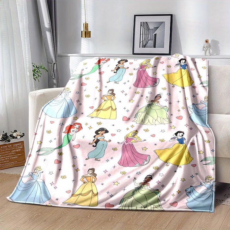 1pc Disney Princesses Patterned Throw Blanket, Perfect for Home Decor, Couch Cover, Outdoor Use, Gifts, Soft Blanket Suitable for Bedroom, Living Room