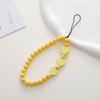 New Heart-Shaped Beaded Phone Chain, Wooden Heart Accessory, Anti-Drop and Anti-Loss Phone Case Pendant, Wristband