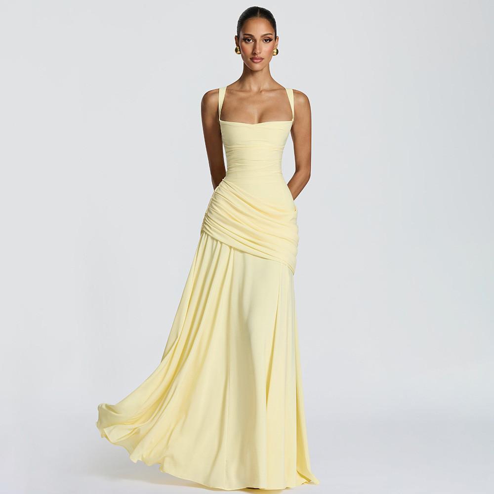 Elegant Summer Sleeveless Dress With High Waist For Casual And Party Wear