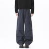 American retro men's and women's overalls loose big pocket drawstring straight pants washed tide brand wide-leg pants casual trousers