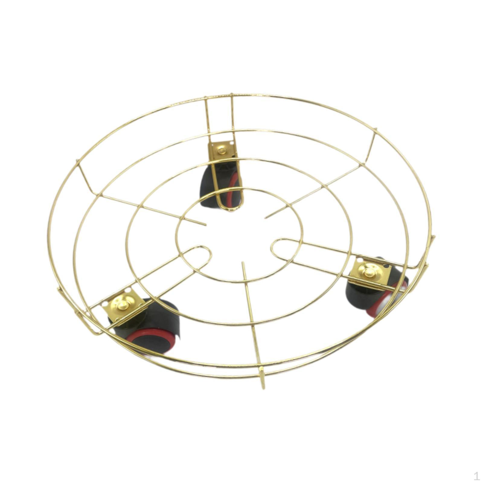 

Рухома підставка для кашпо зі знімними колесами для використання в приміщенні та на вулиці золотистий