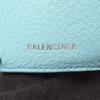 Used BALENCIAGA Paper Mini Wallet Tri-fold Wallet 391446 Leather Blue Used Women