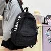 Schoolbag Korean version cute polka dot backpack bag female college style casual student schoolbag fashionable versatile letter simple backpack