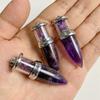 Natural Slice Stone Amethysts Purple Pendant Quartz Crystal Irregular Charm For Handmade Jewelry Making Necklace Earring Diy