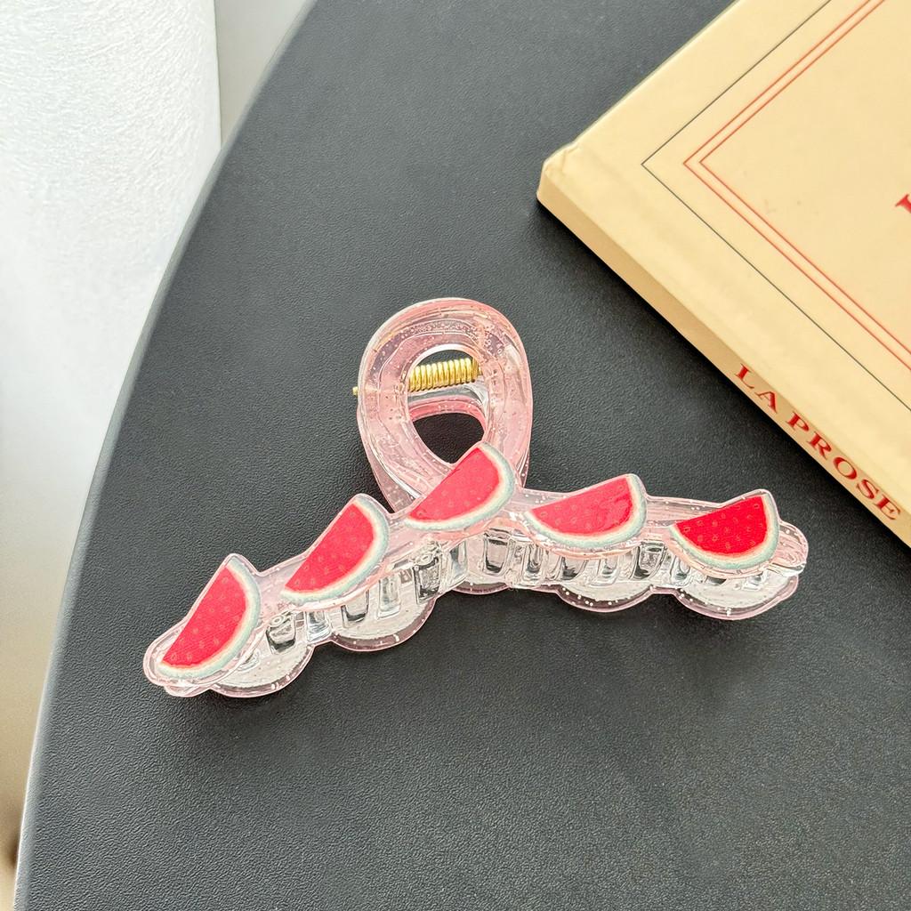 

Adorable Korean Style Large Fruit Hair Claw Clips For Effortless Stylish Updos Watermelon