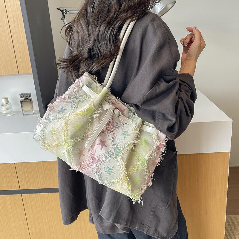 Leisure Fashion Large Capacity Underarm Bag, Denim Bag, Cute Single-shoulder Crossbody Bag