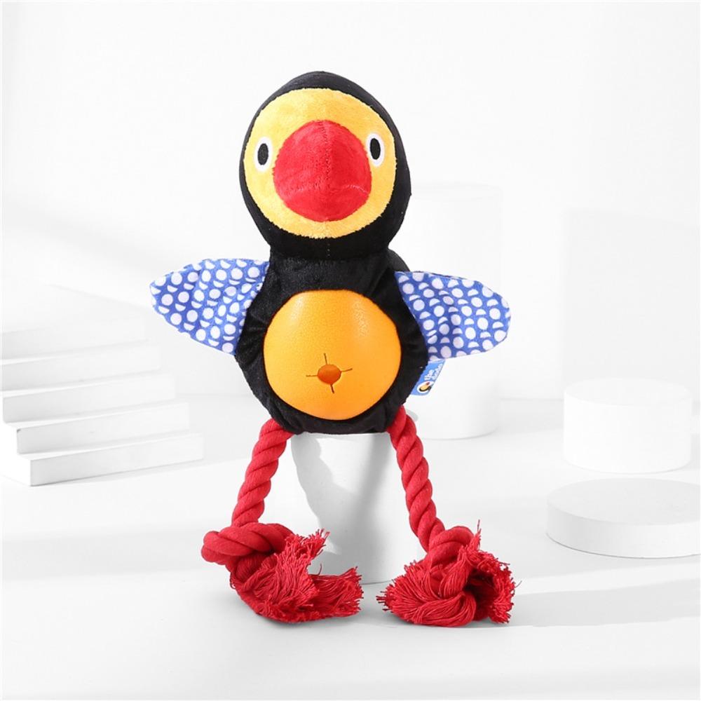 

Bite-resistant Pet Cotton Rope Toys Sounding Puppy Squeak Toys Dog Chew Toys for Dogs Cats чёрный