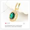 Elegant Princess Wedding Engagement Necklace hoop gold new in dangle Earrings for women Jewelry Sets rhinestones  Color CZ