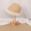 Winter imitation wool Mongolian hat basin hat men and women thickened cold and warm bucket hat large brim adult