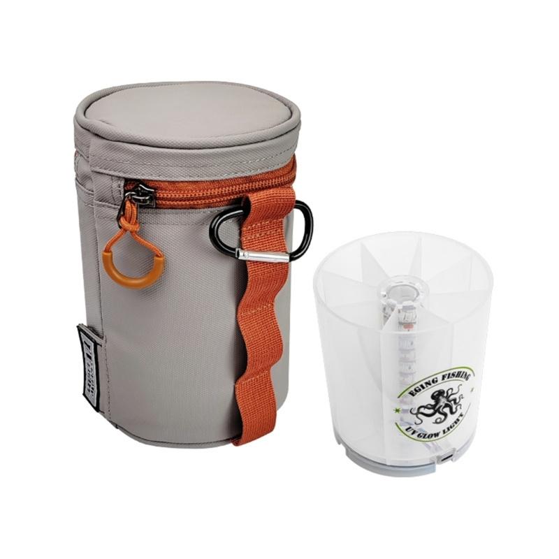 Hard Baits Jig Storage Case with Light Fishing Bags and Boxes Squid Jig Tackle Box Saltwater Fishing Accessory