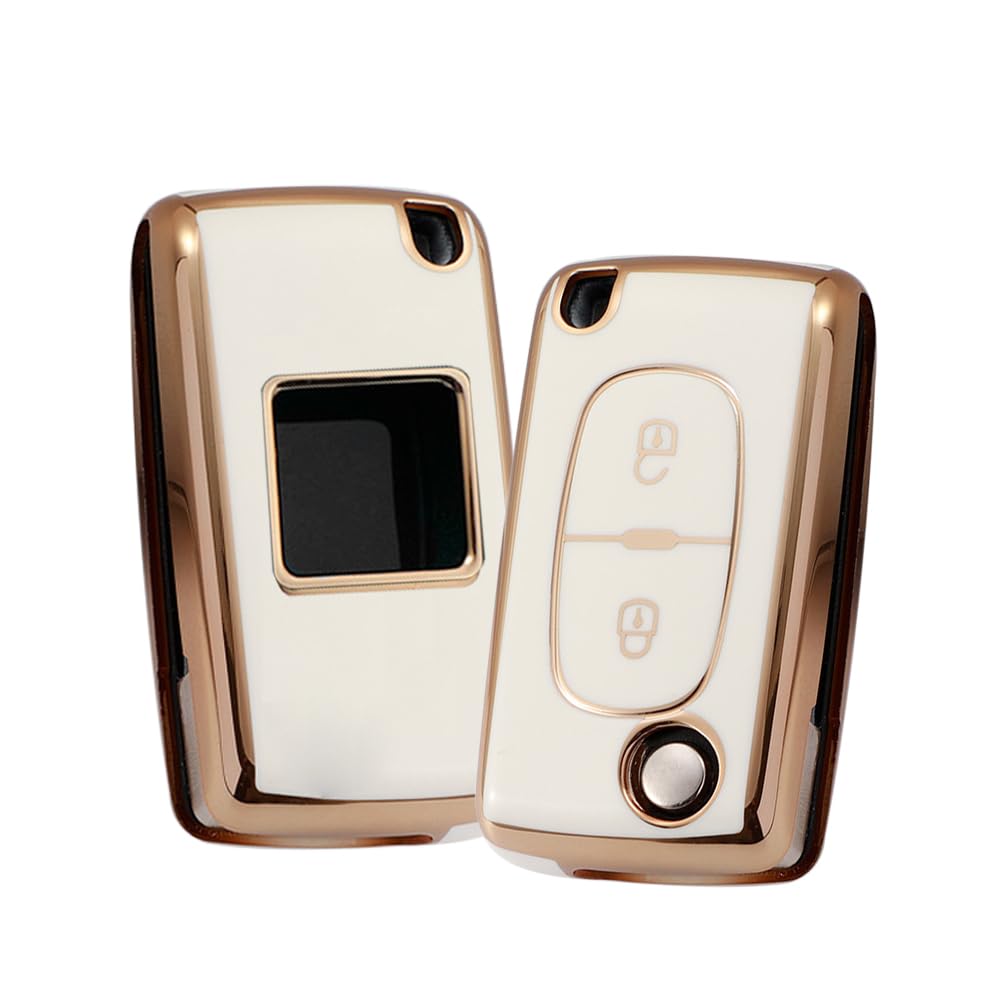 

KUNIO Оригинальный силиконовый чехол для ключа Peugeot, чехол для ключа, держатель для ключа для Peugeot Citroen C2 белый