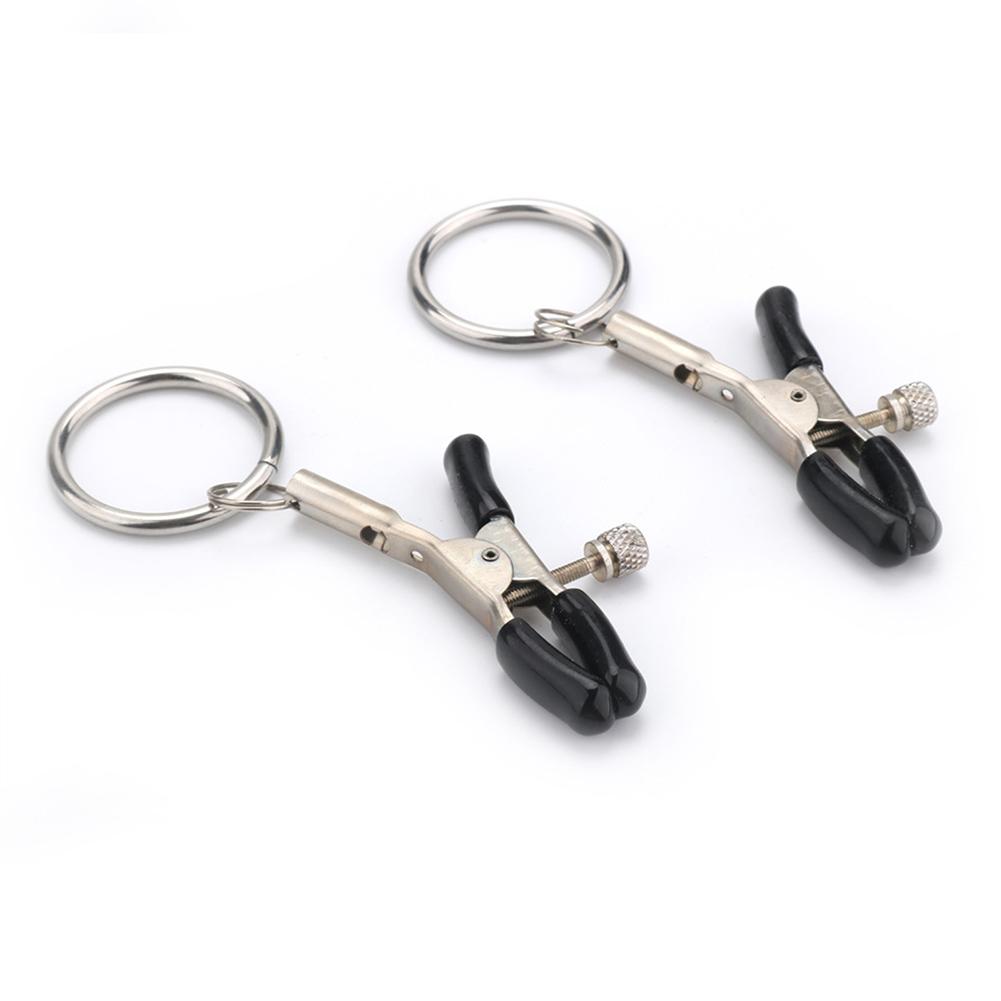 Nipple Clips Clamps Nipple Adjustable Pressure Breast Clamps Stainless Steel Non Piercing Nipple Rings For Women/Men