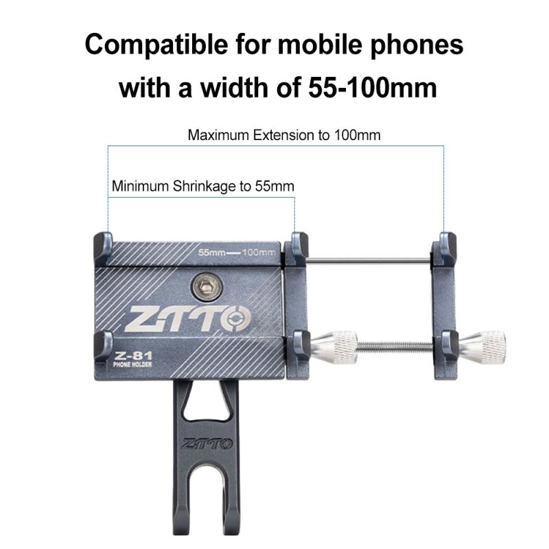 Anti-Shake Bike Phone Holder Adjustable Bicycle Cell Phone Holder Aluminum Alloy Phone Bracket for Cycling Bicycle Accessories