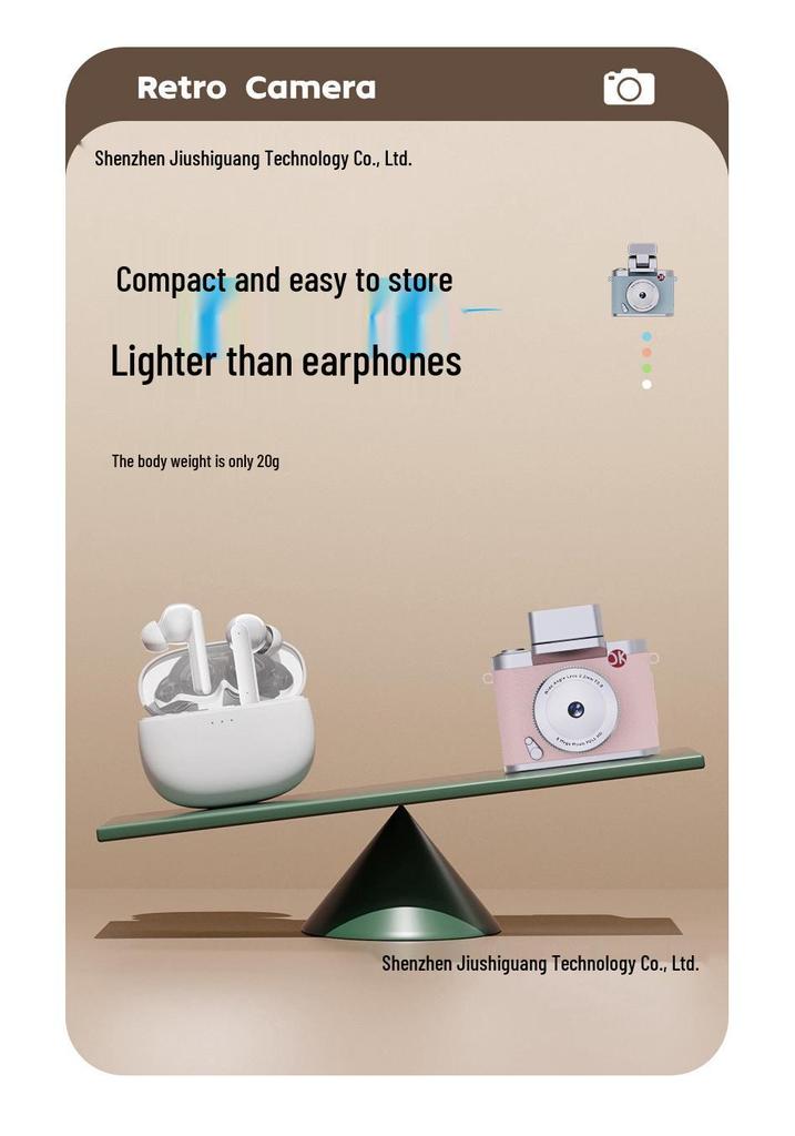 Retro Dual Camera HD Mini Travel Camera for Students