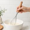 9 PCS Silver Wooden Color Kitchen Utensil Set Stainless Steel Kitchen Gadget Set  Baking Cooking
