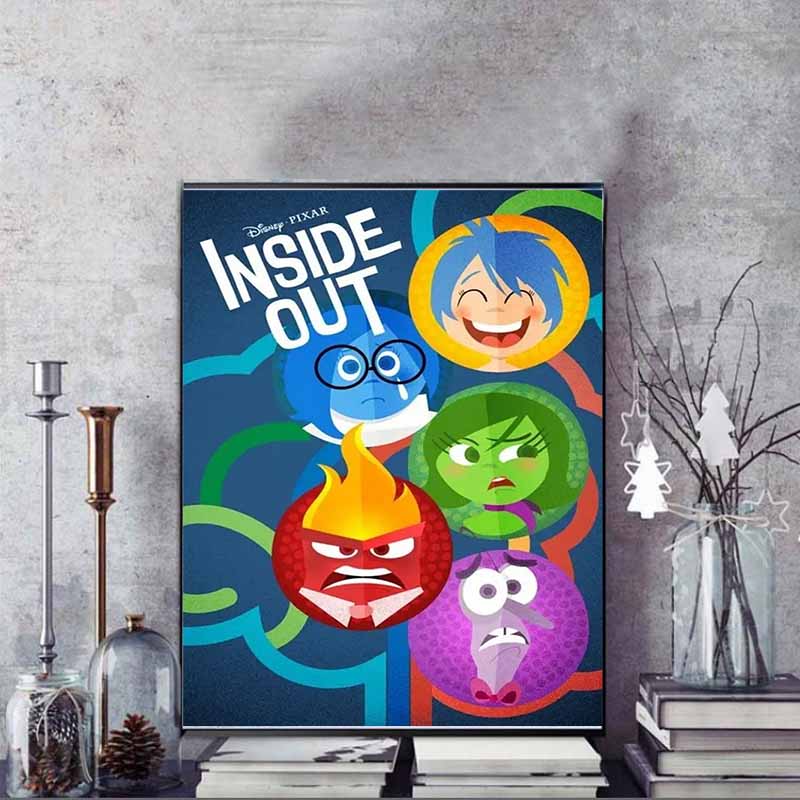 Disney Diamond Painting Inside Out Mood Character Poster Mosaic Art DIY Cross Stitch Embroidery Set Full Diamond Home Decor Gift