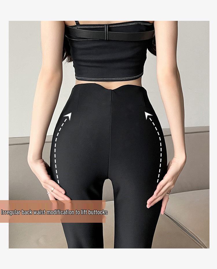 High-Waist Women's Micro-Flare Pants - Breathable, Slim, Elastic, Casual, Floor-Length for Spring and Summer