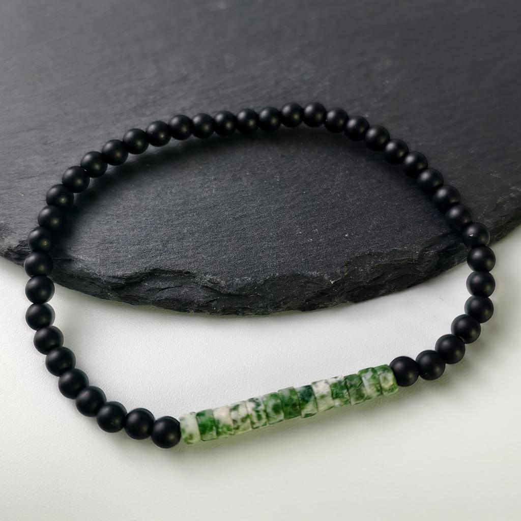 Minimalist 4mm Bead Bracelet Unisex Emperor Onyx Small Stone Braclet Meditation Yoga Strand Braslet Couple Brazalete Pulsera
