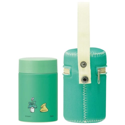 Skater Stainless Steel Soup Jar 180ml with Exclusive Pouch Disney Mickey Mouse Green World KLJFV2-A