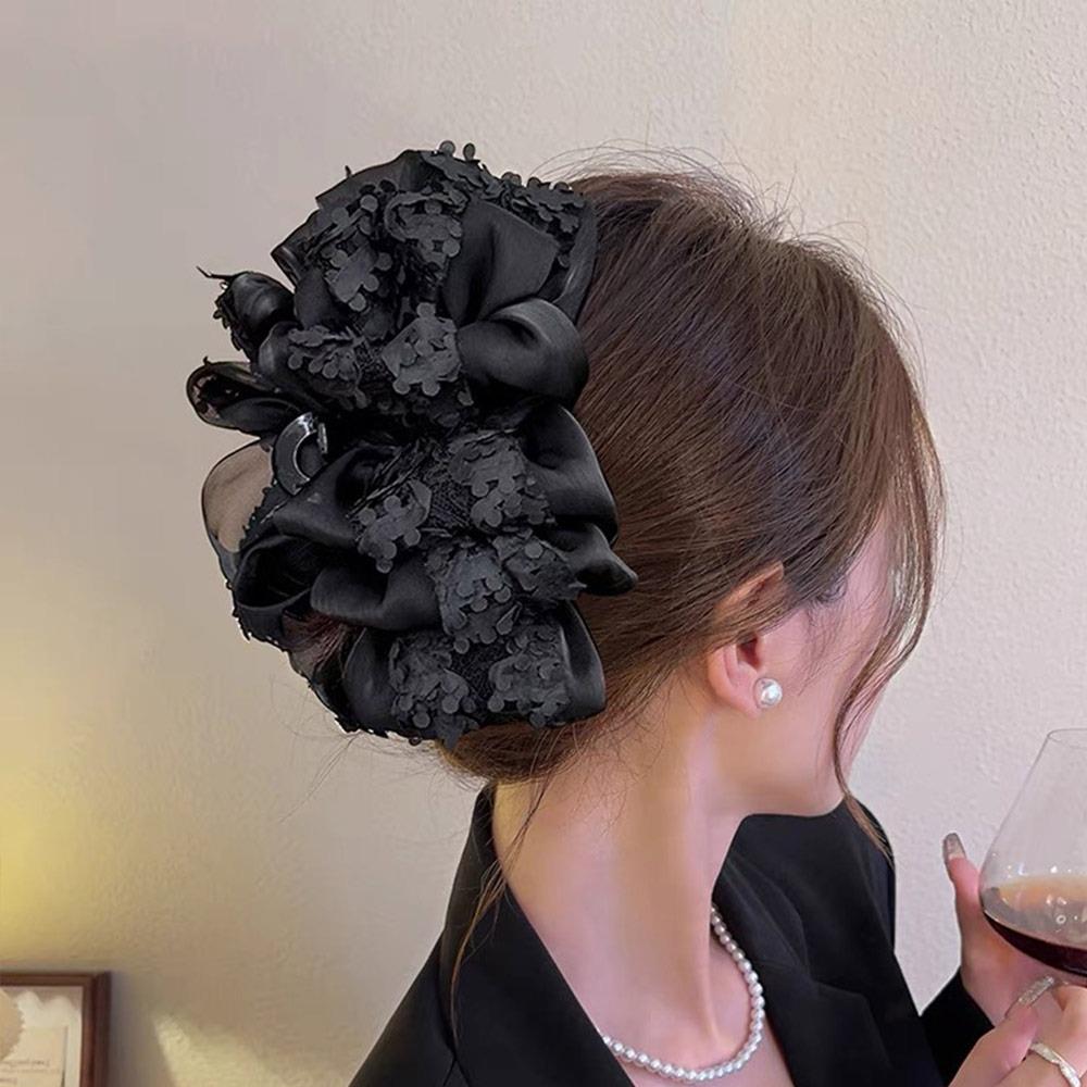 

Двусторонний заколка-бант для волос белый черный аксессуары для головных уборов модная заколка-акула для девочек