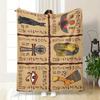 1PC Ancient Egyptian murals, Vikings, Anubis blanket, all season lightweight home office outdoor nap multifunctional blanket