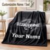 Custom Text Flannel Blanket Scorpions Print Warm Cozy Blanket Home Sofa Bedding