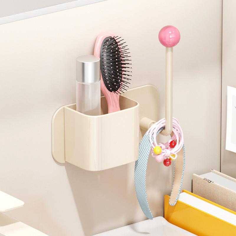 Dopamine Wall Hair Rope Holder Hairband Storage Rack Jewelry Necklace Bracelet Organizer Stand Wall Key Cloth Bag Hanger Hook
