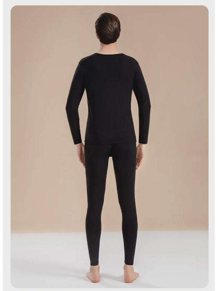 Men's Cotton Thermal Underwear Set: Autumn Base Layer Sweater and Trousers